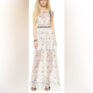 New Vintage 2015 Free People Cherry Blossom Floral lace backless dress size 4